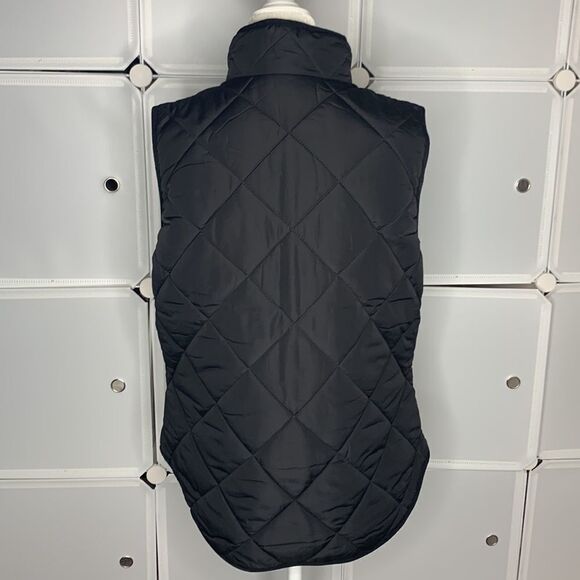 J. Crew Excursion Quilted Down Vest Black Size Medium - Picture 3 of 10